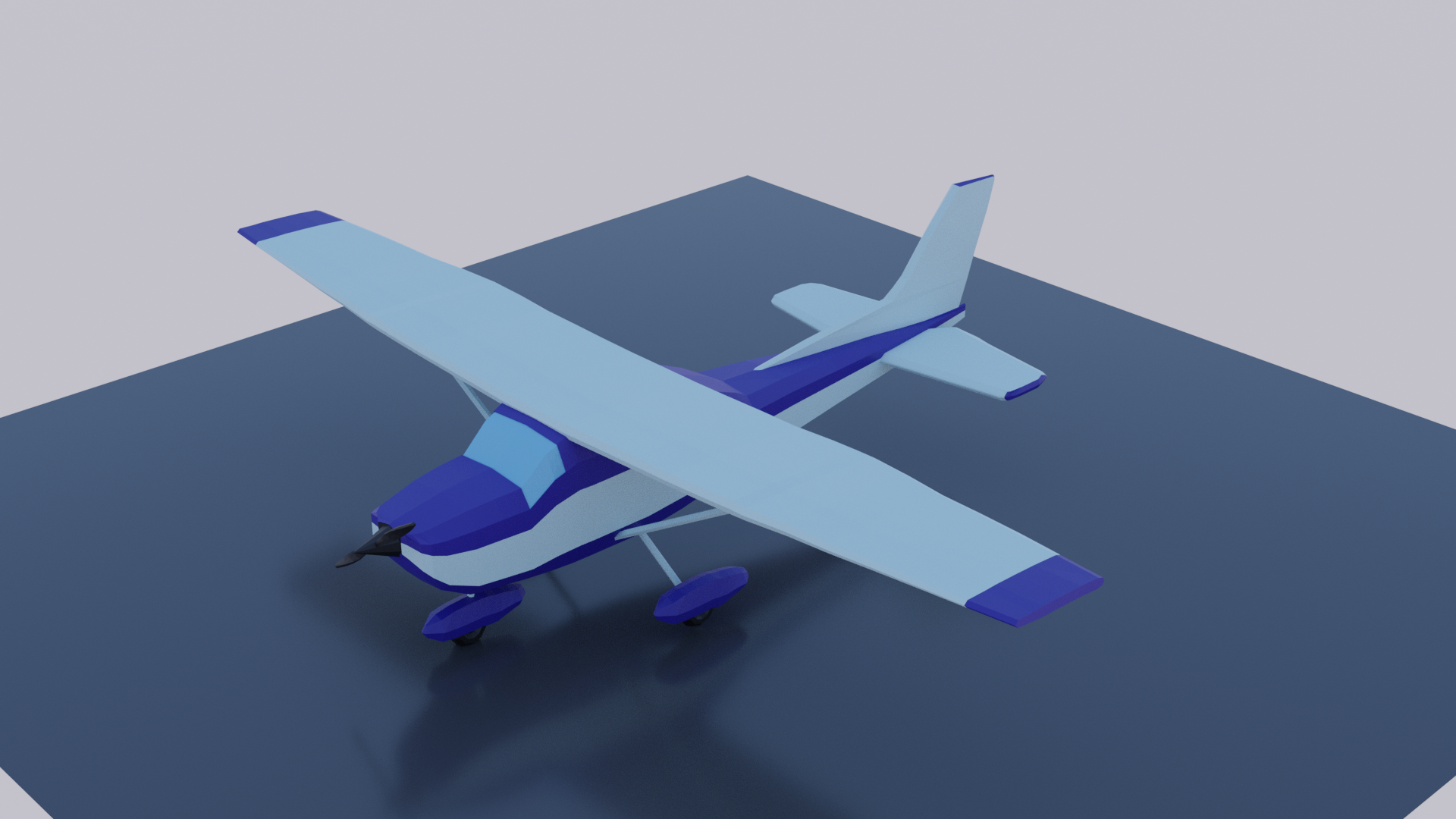 low poly cessna 172 skyhawk preview image 1